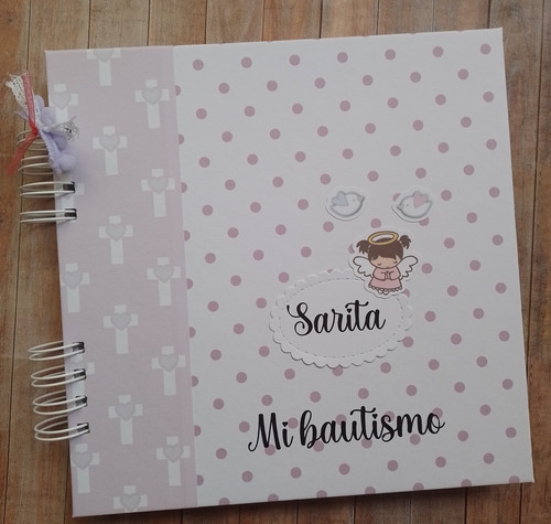 Álbum Bautismo Personalizado Scrapbook Modelo Nena