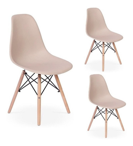 Cadeira Charles Eames Design Eiffel - 3 Unidades