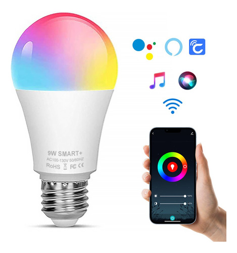 Foco Led Inteligentes Wifi Rgbcw Con Alexa Google Home Siri