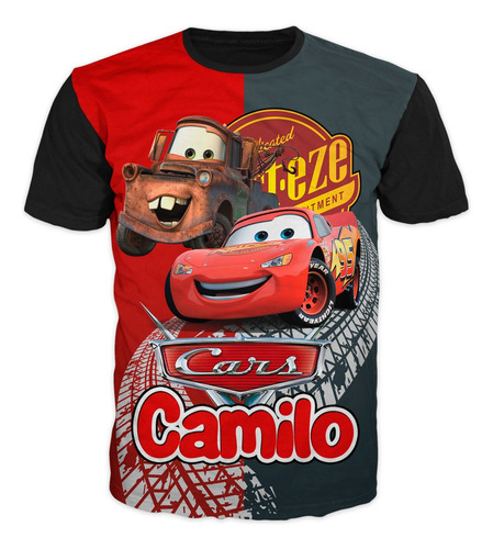 Camiseta De Cars El Rayo Personalizada Para Niños Y Adultos