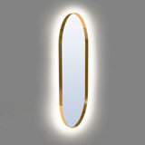 Espelho Oval Corpo Inteiro Moldura Metal 1,70x 070 Com Led