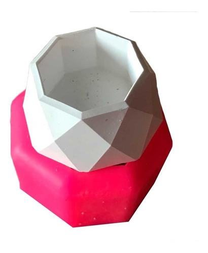 Molde Silicon Maceta Hexagonal Minimalista Suculenta Planta