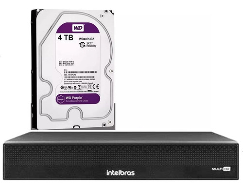 Dvr 4ch Intelbras Mhdx 3004c Inteligencia Video C/ Purple 1t