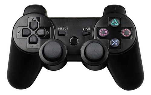 Controle Wireless Double Shock Sem Fio Compativel Para Ps3 Cor Preto