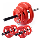 Kit Body Pump. Barra+ 24kg En Discos Con Agarre+ Mancuernas