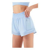 Damas 2 En 1 Pantalones Cortos Sueltos Yoga Deportes Correr