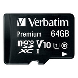 Tarjeta De Memoria Verbatim 44084  Premium Con Adaptador Sd 64gb