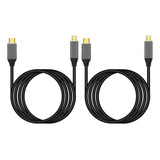 2 Cables Usb C A Cable Usb C Thunderbolt 3 A Dp, Adaptador 4