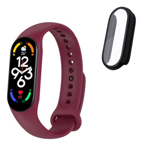 Pulsera De Repuesto Para Xiaomi Mi Band 7 + Funda Negra