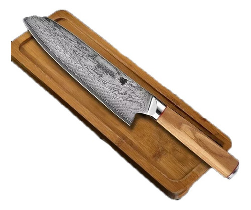 Cuchillo Santoku, Acero Damasco