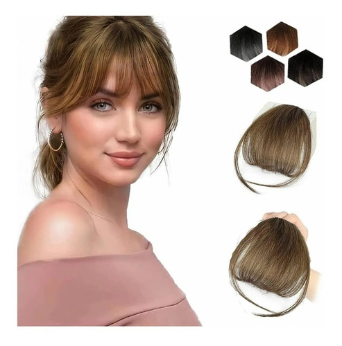 Flequillo Plano Recto Mujer - Clip Cabello Humano