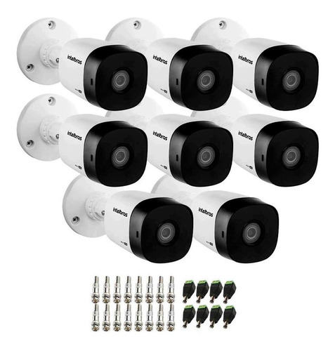 8 Câmeras Intelbras Vhl 1120 B Proteção Ip66 + Conectores