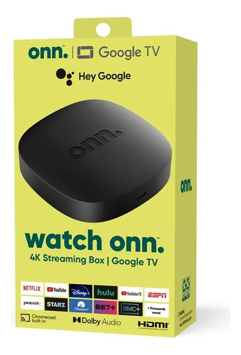 Onn 4k Google Tv Certificado 5g, Control Con Comandos De Voz