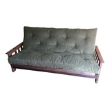 Futon 3 Cuerpos Pino Parana + Colchon Chenile Copos