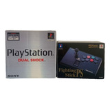 Playstation 1 Fat + Controle Arcarde + Jogos Original Serial Batendo