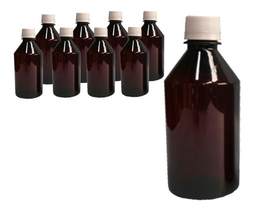 Envases Botellas Pet Ambar 100 Cc Tapa Precinto X50 Unidades