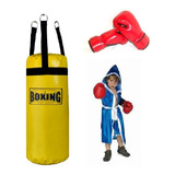 Bolsa De Boxeo + Guantes Para Niños (de 5 A 9años)