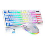 Combo De Teclado Y Mouse Inalámbricos Para Juegos, Batería R