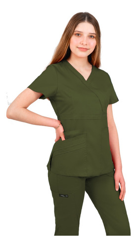 Pijama Quirurgica Antifluidos Mujer Verde Militar