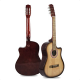 Guitarra Criolla Superior Con Corte Colores + Funda Garantia