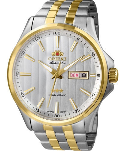 Relógio Orient Masculino Automático Bicolor Dourado Prateado