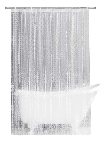 Cortina De Baño Óptica Eva 3d 180x200 Transparente Kenzo