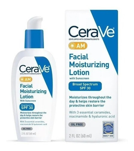 Cerave Am Loción Hidratante De Rostro Con Fps 30 60ml