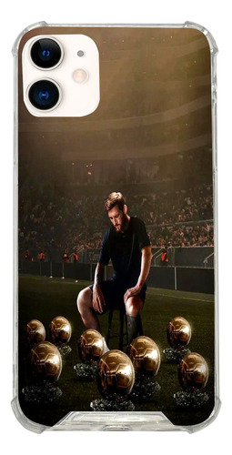 Funda Messi 8 Balon De Oro Para iPhone, Encapsulada