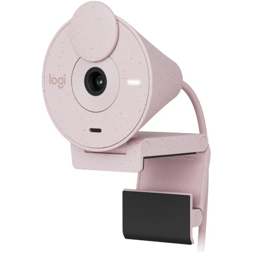 Cámara Web Logitech Brio 300 1080p, Usb-c, Micrófono, Rosa