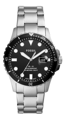 Relógio Fossil Masculino Others Fs5652/1pn Aço Original Cor Da Correia Prata Cor Do Bisel Prata Cor Do Fundo Preto