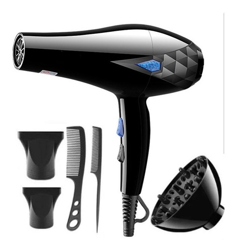 Secador De Pelo 3000w 5 En 1 Premium Profesional / 031028 Color Negro-031028 C25