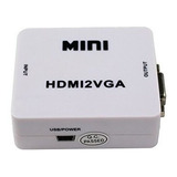 Mini Hdmi Al Convertidor De Vga Con El Conector De Audio Del