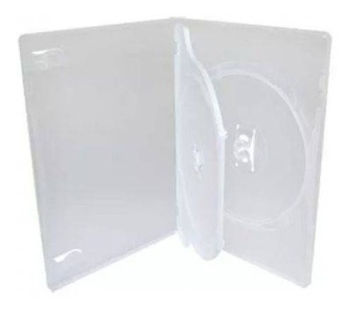 12 Estojo Duplo Capa Dvd Box Case Transparente Grosso 14 Mm