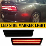 For 2011 2012 2013 14 Dodge Charger Smoke Red Led Side M Oad