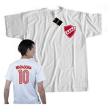 Remera  Argentinos Juniors Diego Maradona 10 - Futbol Retro