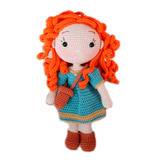 Muñeca Merida Valiente De Disney En Crochet 26 Cm