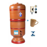 Filtro De Barro 9 Litros+ Vela Tripla Ação+caneca Porcelana