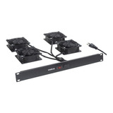 Sistema Kit Ventilação Rack 19' 4 Coolers Ventiladores