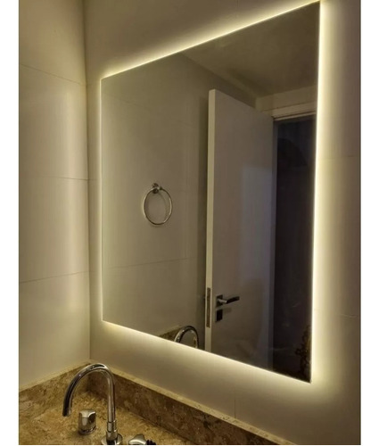 Espelho P/ Banheiro Com Luz Led Atrás Touch Grande 080 X 110