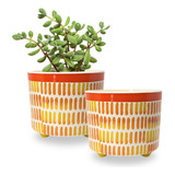 Vaso De Plantas Flores Redondo Decorativo Arranjo Sala 1,3l