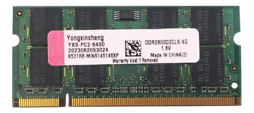 Memoria Ddr2 4 Gb 800 Mhz Ram Pc2-6400s Sodimm 1 8 V Nonecc