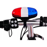 Timbre De Bicicleta, 6 Led, 4 Tonos, Bocina, Sirena Led