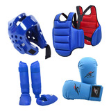 4x Karate Sparring Gear Chaleco Protector De Cuerpo Xs Azul