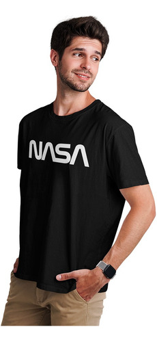 Camiseta Camisa Básica Nasa Astronauta Escrita Geek Tumblr