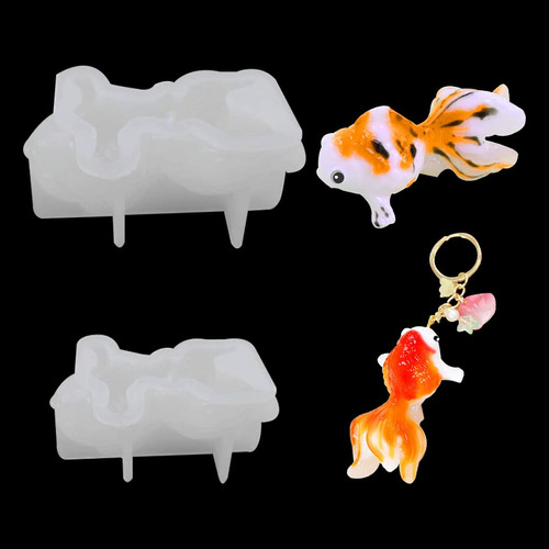 Fineinno Molde De Resina De Pescado Koi 3d Goldfish Molde De