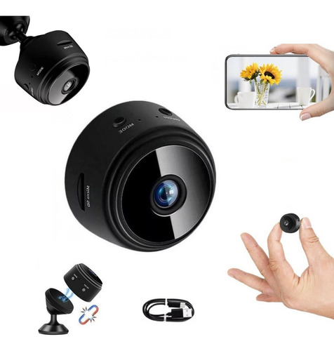 Mini Micro Câmera Espiã Segurança Vigilância Visão Noturna