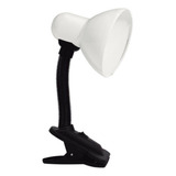 Luminaria De Mesa Abajur Branca Clip Bivolt 110/220v