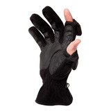 Freehands Hombres Chamarra Sin Forro Polar Guantes, Negro