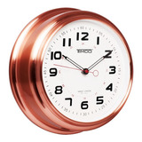 Reloj De Pared Marco De Cobre 30 Cm Hyw183 Color Del Fondo Blanco