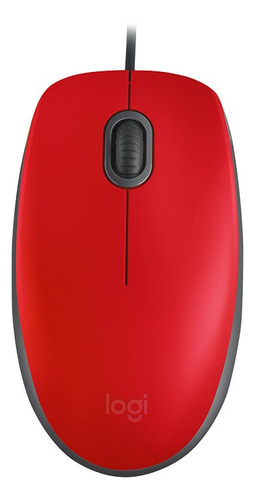 Mouse Logitech M110 Optico Usb Red Color Rojo Silent